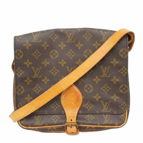 Louis Vuitton Monogram Cartouchiere GM Shoulder Bag M51252 Brown Women's